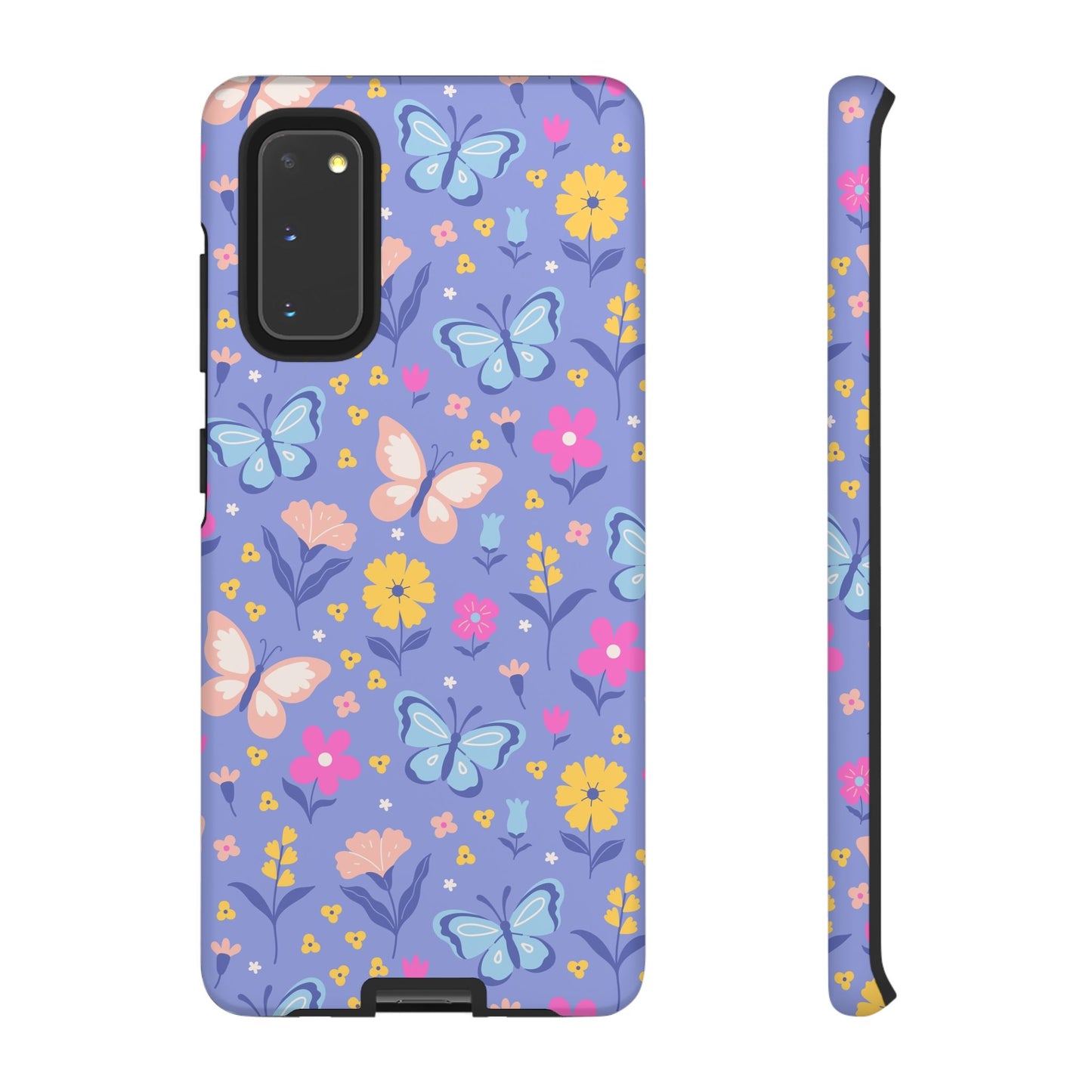 Lavender Butterflies: Tough Cases for iPhone, Samsung Galaxy and Google Pixel