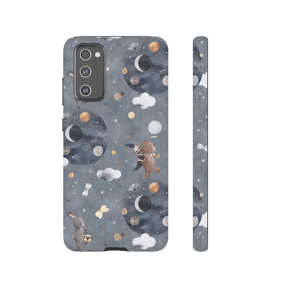 Moon, Bear and Bunny: Cute phone case for iPhone, Samsung Galaxy and Google Pixel devices