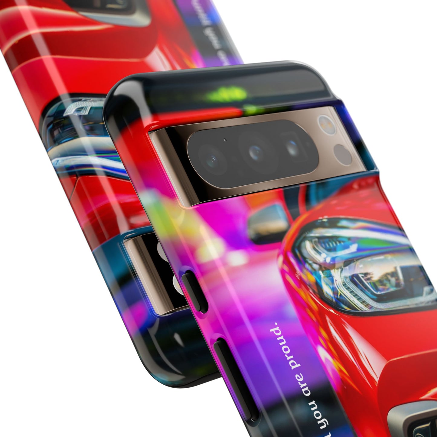 Don't Stop Until You Are Proud: Sports Car illustrated phone case for iPhone, Samsung Galaxy and Google Pixel