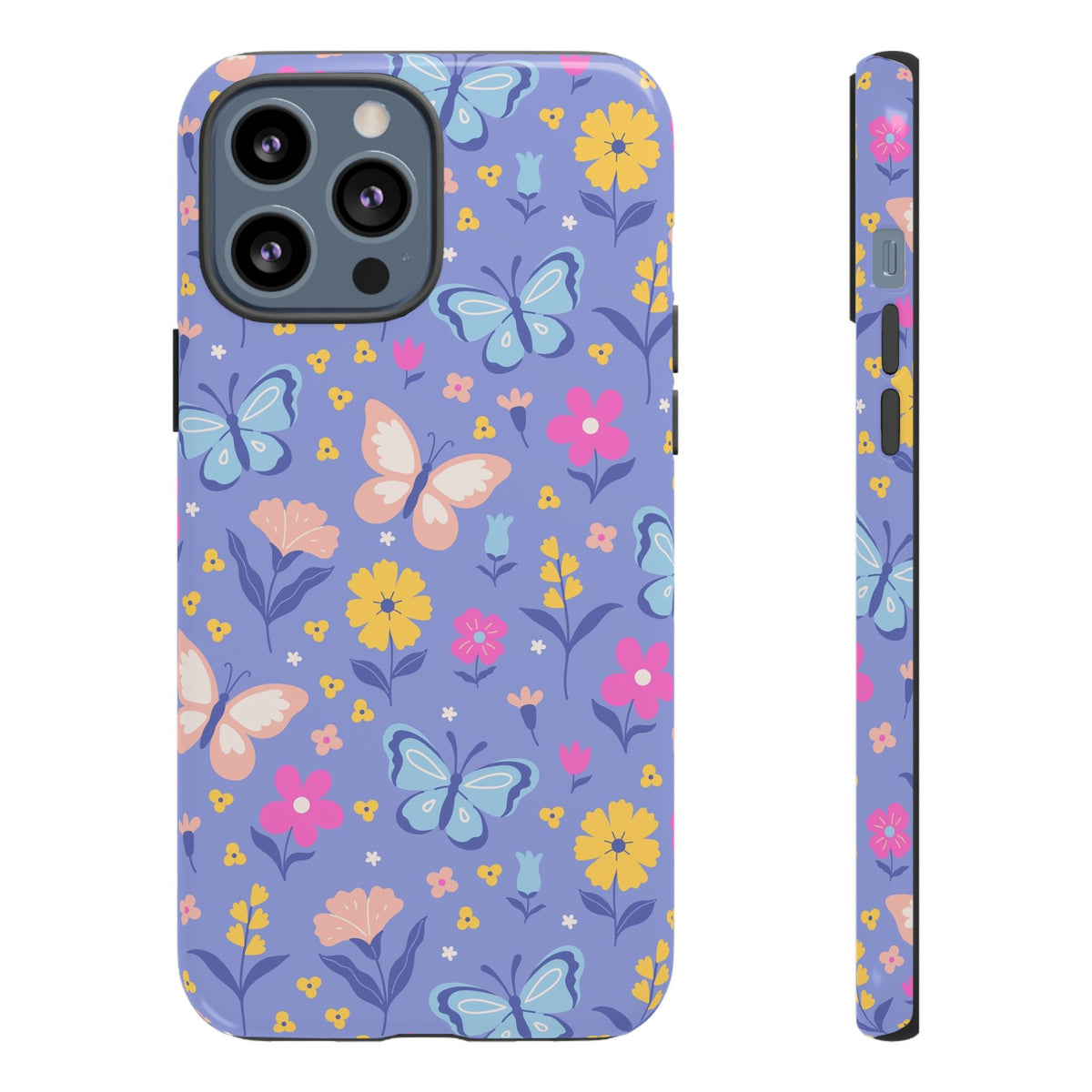 Lavender Butterflies: Tough Phone Case for iPhone, Samsung Galaxy and Google Pixel