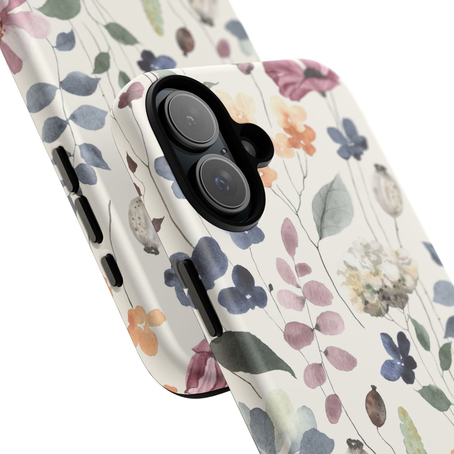 iPhone、Samsung Galaxy、Pixelデバイス用の花柄プリントの携帯ケース