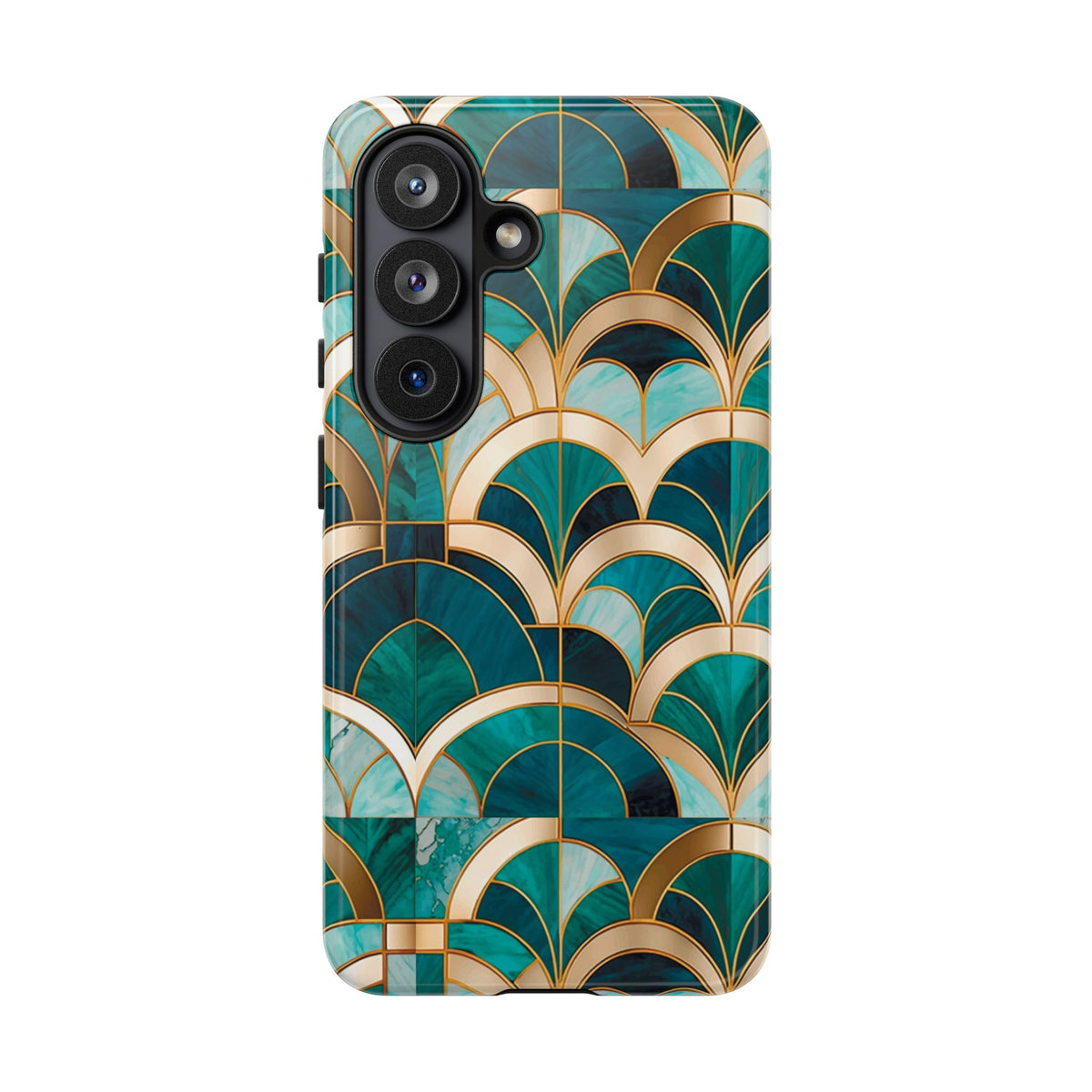 Emerald Deco: Vintage Plush Phone Case for iPhone, Samsung Galaxy and Google Pixel devices