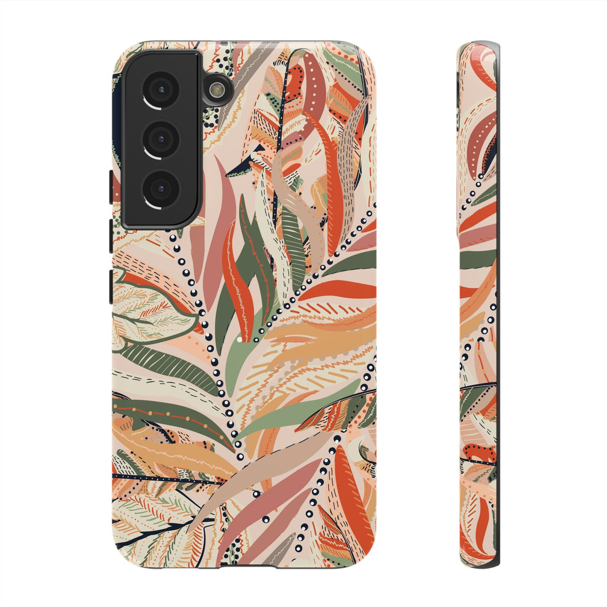 Terracotta Leaves Phone Case: Nature‑Inspired Art for iPhone, Samsung Galaxy and Google Pixel devices