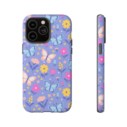 Lavender Butterflies: Tough Cases for iPhone, Samsung Galaxy and Google Pixel