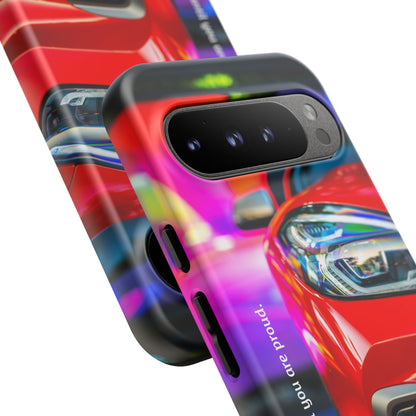 Don't Stop Until You Are Proud: Sports Car illustrated phone case for iPhone, Samsung Galaxy and Google Pixel