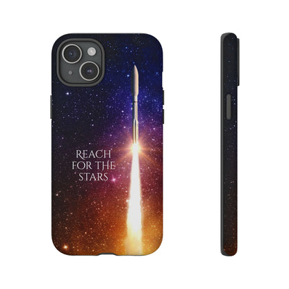 Reach for the Stars: Rocket-illustrated phone case for iPhone, Samsung Galaxy and Pixel devices