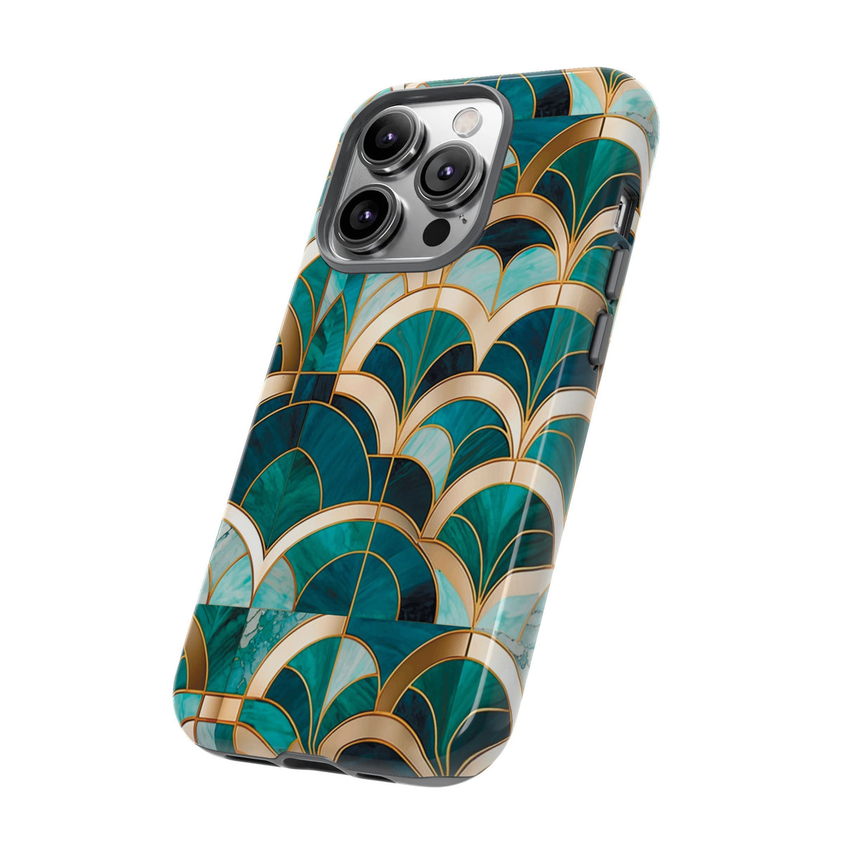 Emerald Deco: Vintage Plush Phone Case for iPhone, Samsung Galaxy and Google Pixel devices