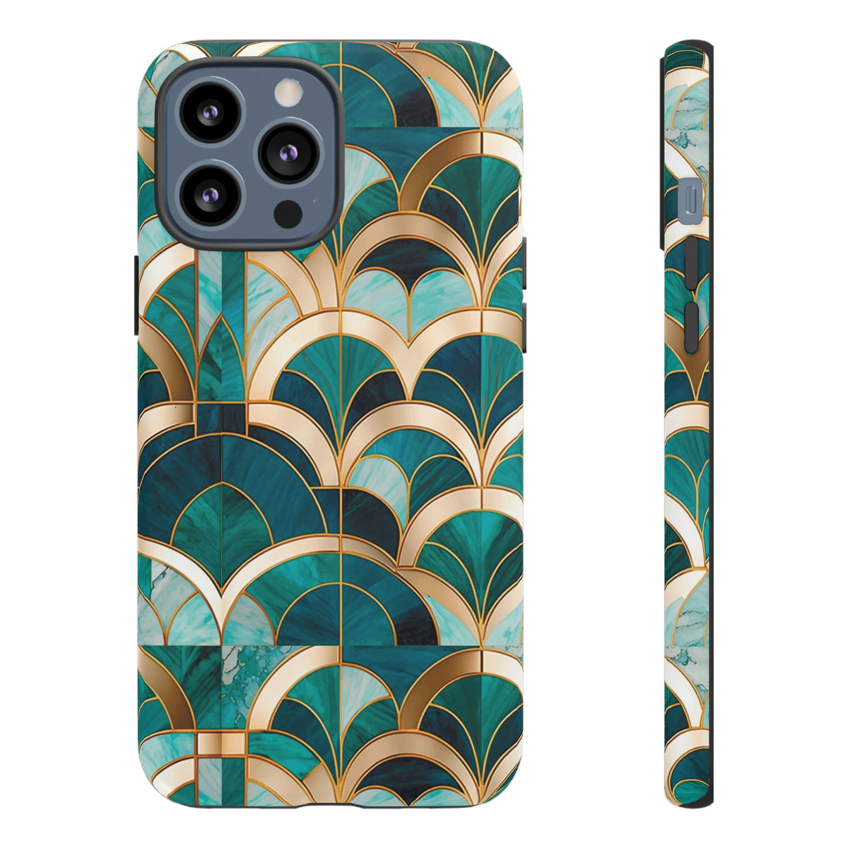 Emerald Deco: Vintage Plush Phone Case for iPhone, Samsung Galaxy and Google Pixel devices