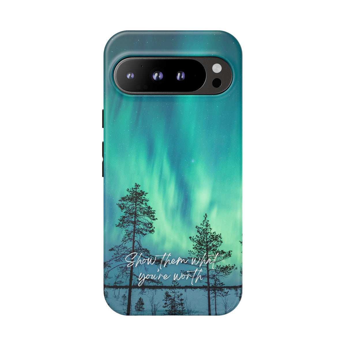 Show Them What You're Worth: Aurora Borealis-Inspired phone case for iPhone, Samsung Galaxy and Pixel devices