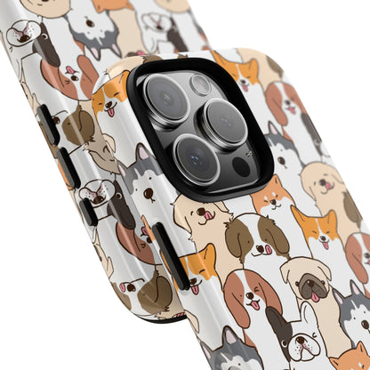 Cute Dogs Charm Phone Case for iPhone, Samsung Galaxy and Google Pixel devices