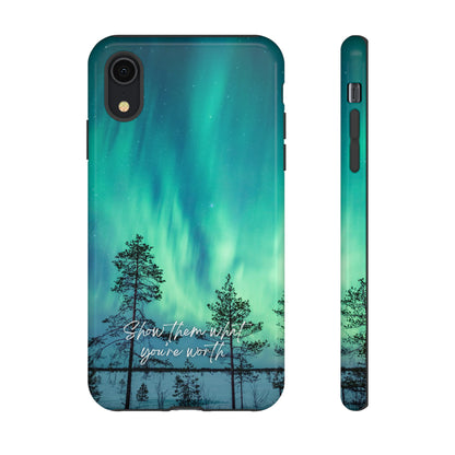 Show them what you're worth: Aurora borealis-inspired phone case for iPhone, Galaxy and Pixel devices