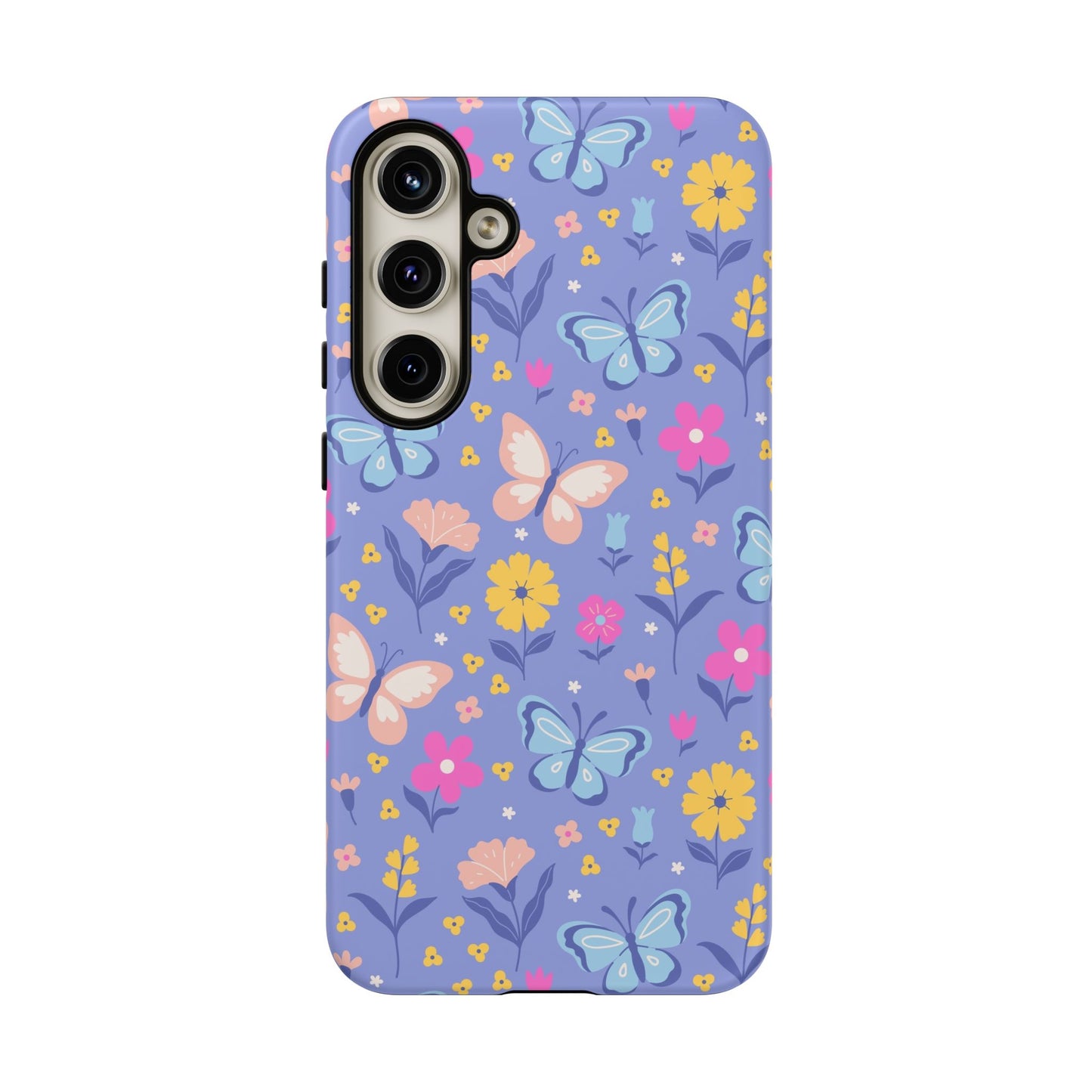 Lavender Butterflies: Tough Cases for iPhone, Samsung Galaxy and Google Pixel