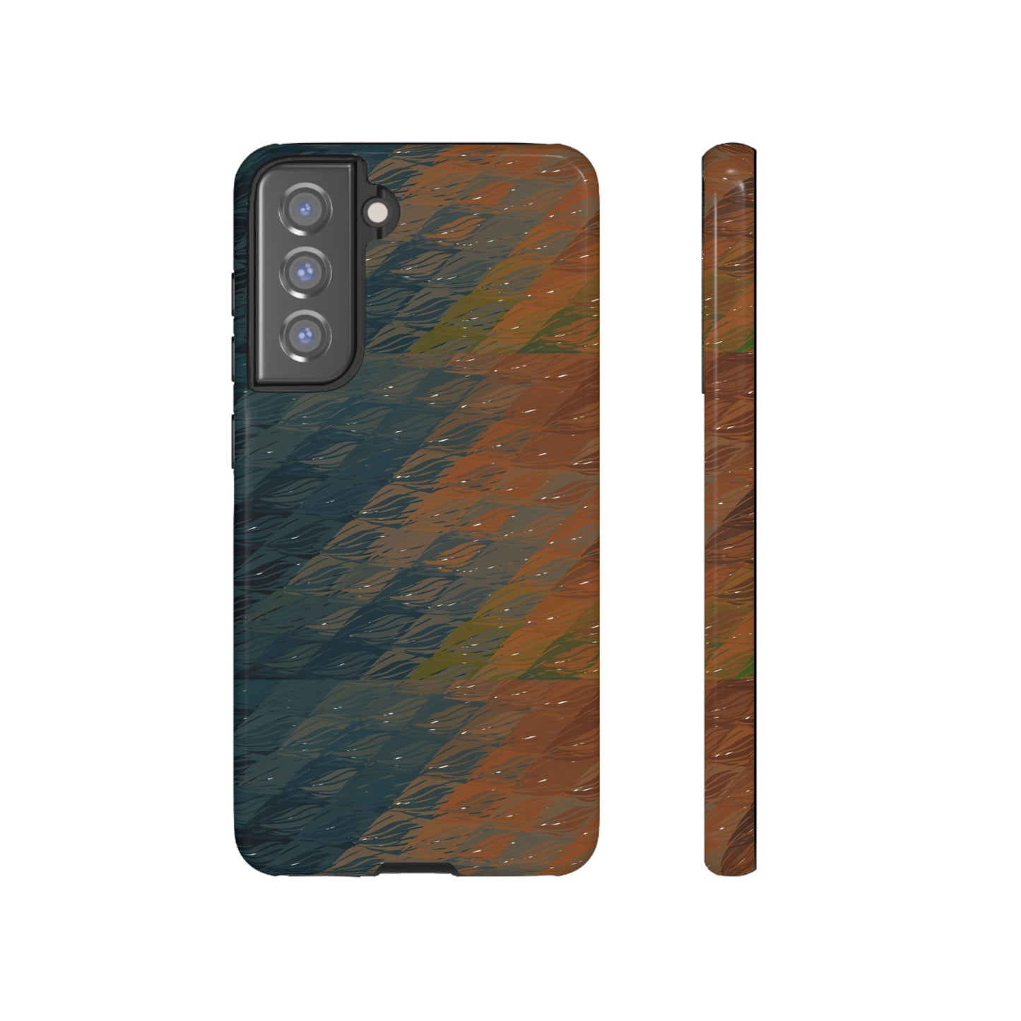 BRUE: Brown + Blue Geometric case for iPhone, Galaxy and Pixel