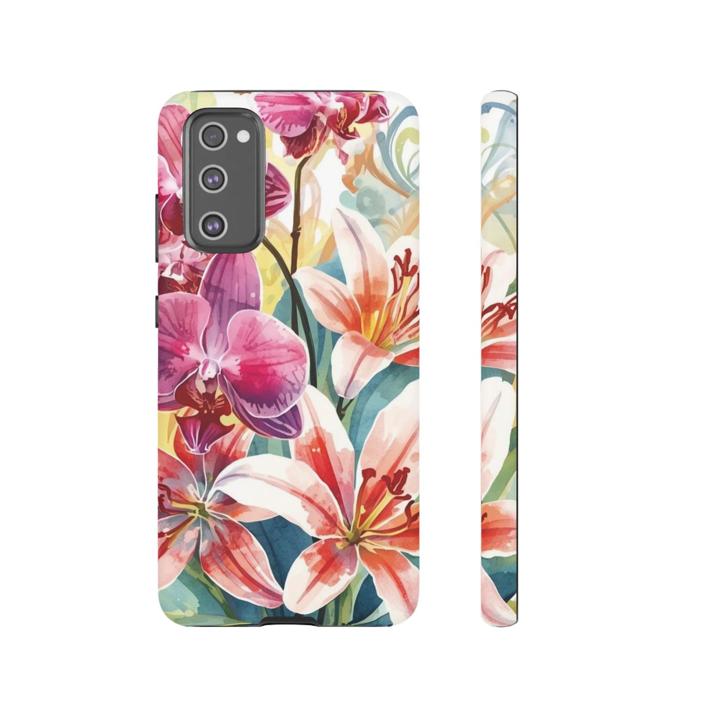Hibiscus & Orchid Bloom Case: Floral Beauty for Your Samsung Galaxy S Series