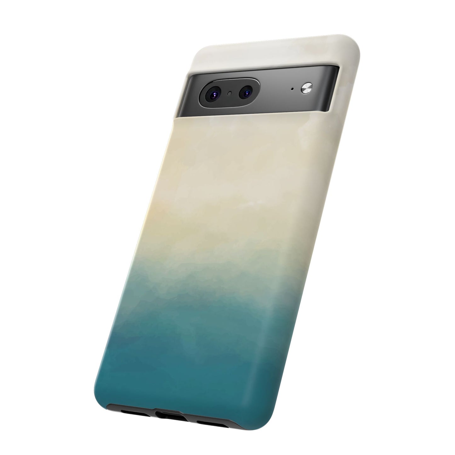 海と砂のグラデーションケース：iPhone、Galaxy、Google Pixelデバイス用ビーチ風スマホケース