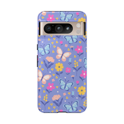 Lavender Butterflies: Tough Cases for iPhone, Samsung Galaxy and Google Pixel