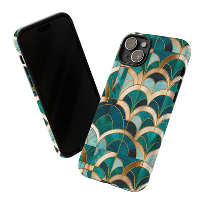 Emerald Deco: Vintage Plush Phone Case for iPhone, Samsung Galaxy and Google Pixel devices