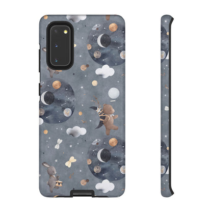 Moon, Bear and Bunny: Cute phone case for iPhone, Samsung Galaxy and Google Pixel devices