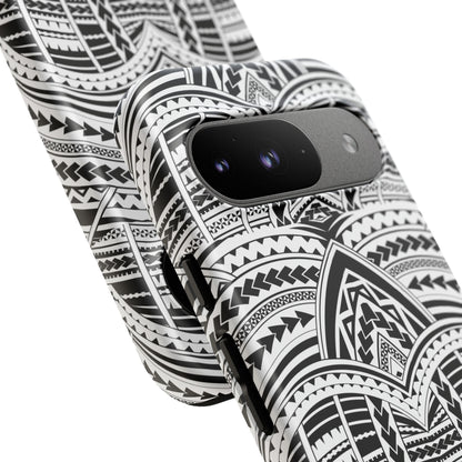 Tatoeage: telefoonhoesje met tribalpatroon voor iPhone, Samsung Galaxy en Google Pixel