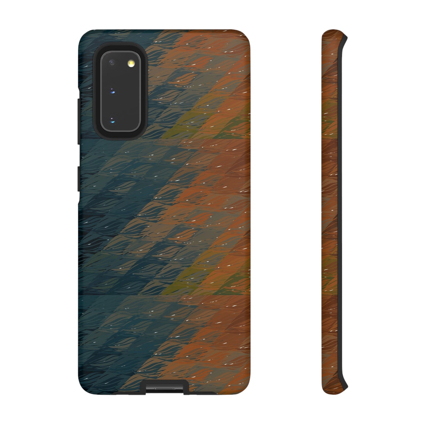 BRUE: Brown + Blue Geometric case for iPhone, Galaxy and Pixel