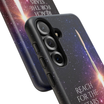 Reach for the Stars: Rocket-illustrated phone case for iPhone, Samsung Galaxy and Pixel devices