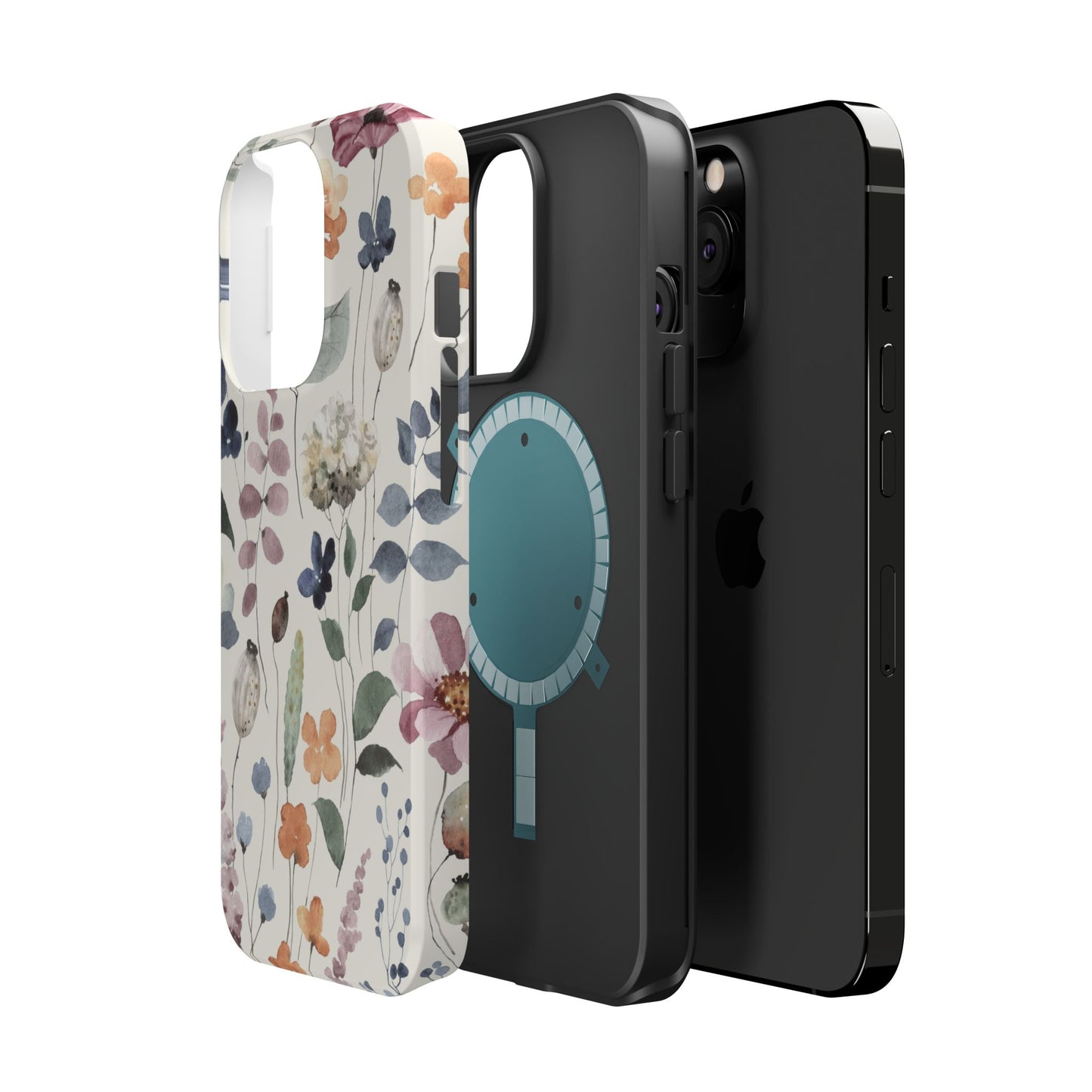 Floral prints phone case for iPhone (MagSafe version)