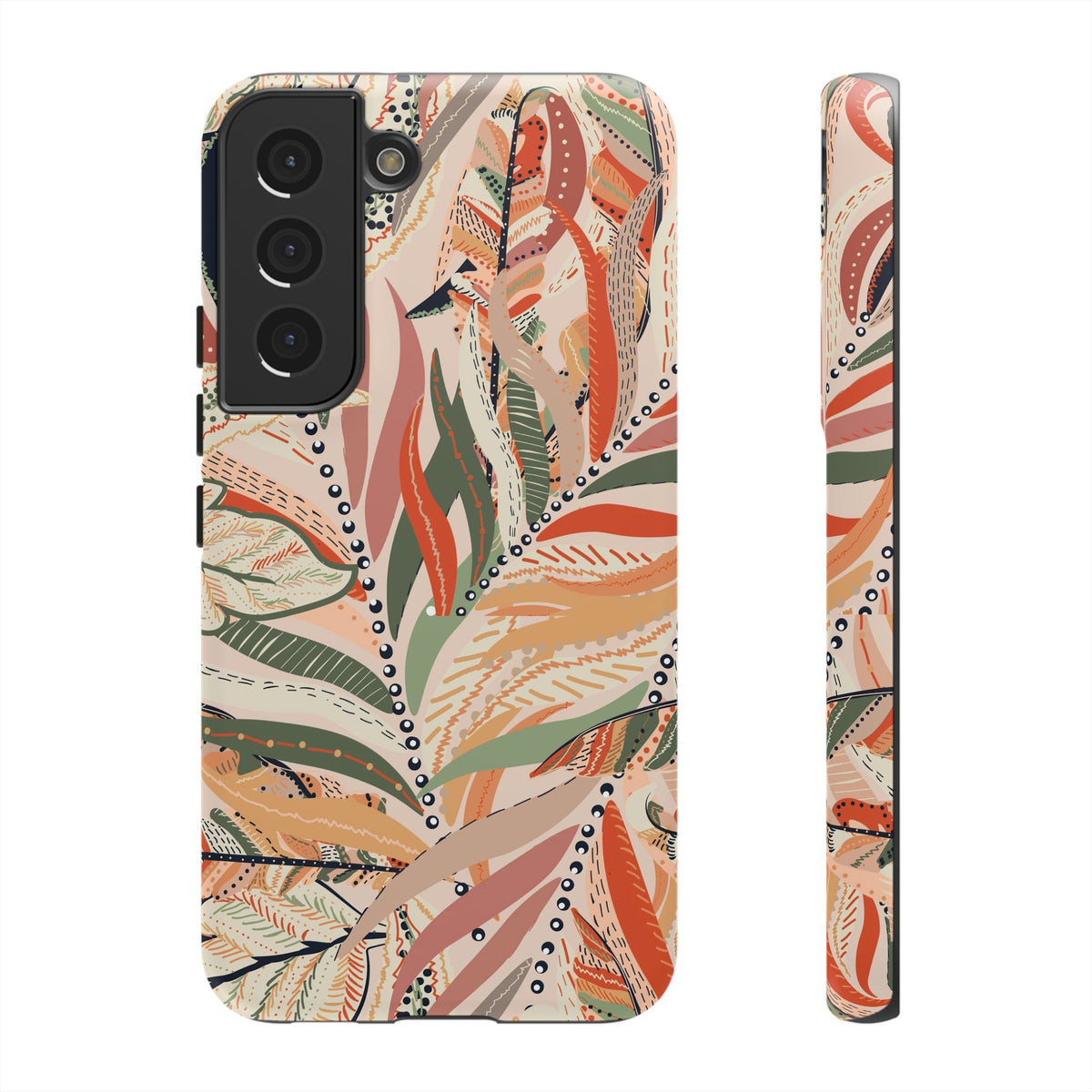 Terracotta Leaves Phone Case: Nature‑Inspired Art for iPhone, Samsung Galaxy and Google Pixel devices