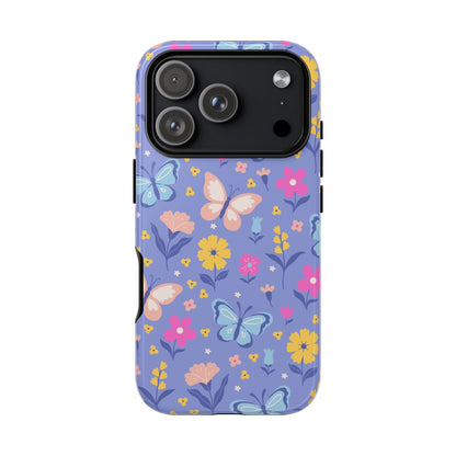 Lavender Butterflies: Tough Phone Case for iPhone, Samsung Galaxy and Google Pixel