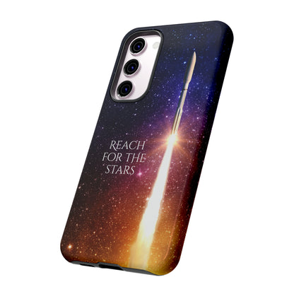 Reach for the stars: rocket illustrated phone case for iPhone, Samsung Galaxy and Pixel devices