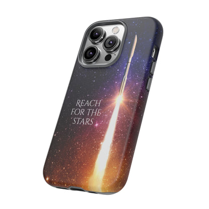 Reach for the Stars: Rocket-illustrated phone case for iPhone, Samsung Galaxy and Pixel devices