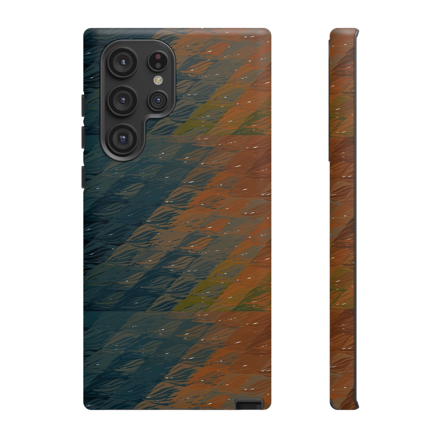 BRUE: Brown + Blue Geometric case for iPhone, Galaxy and Pixel