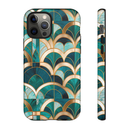 Emerald Deco: Vintage Plush Phone Case for iPhone, Samsung Galaxy and Google Pixel devices