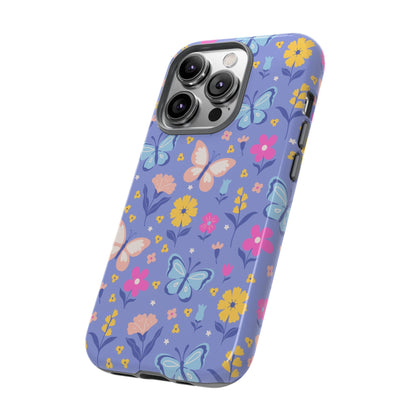 Lavender Butterflies: Tough Cases for iPhone, Samsung Galaxy and Google Pixel