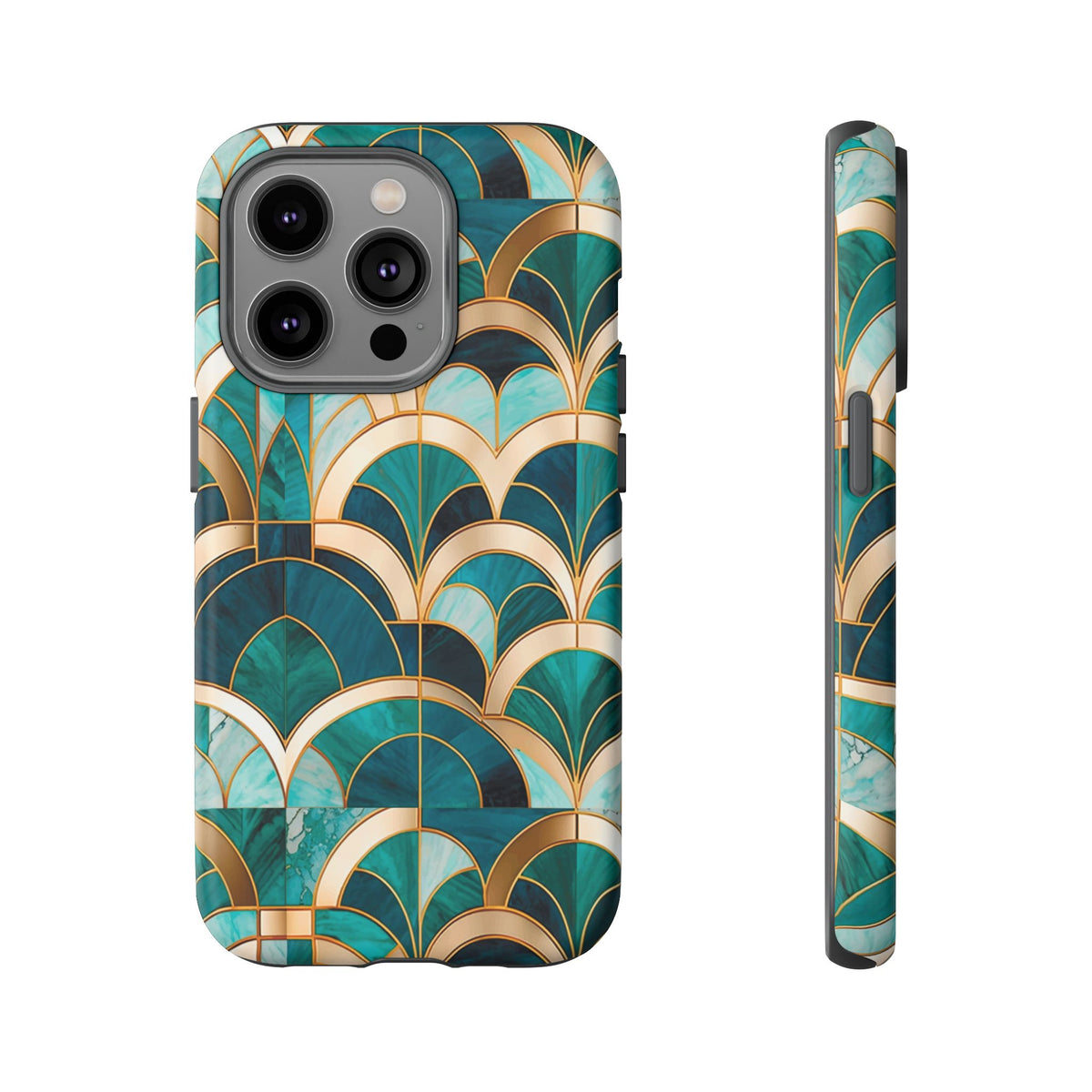 Emerald Deco: Vintage Plush Phone Case for iPhone, Samsung Galaxy and Google Pixel devices