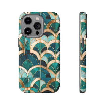 Emerald Deco: Vintage Plush Phone Case for iPhone, Samsung Galaxy and Google Pixel devices