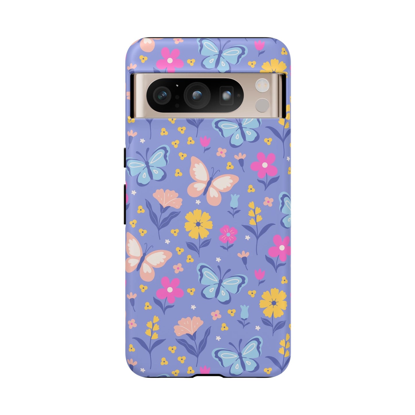 Lavender Butterflies: Tough Cases for iPhone, Samsung Galaxy and Google Pixel