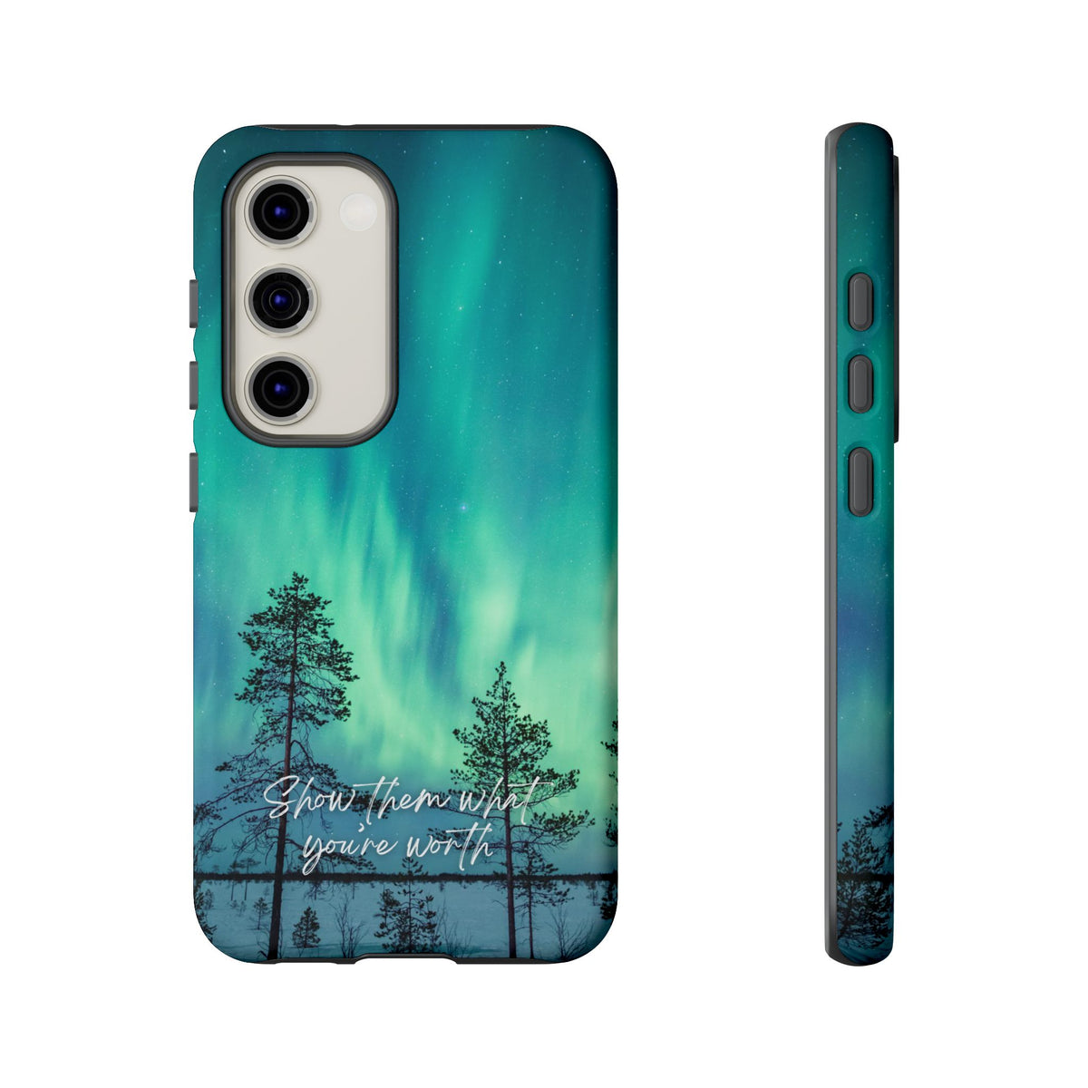 Show Them What You're Worth: Aurora Borealis-Inspired phone case for iPhone, Samsung Galaxy and Pixel devices