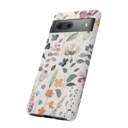 Floral prints phone case for iPhone, Samsung Galaxy and Pixel devices