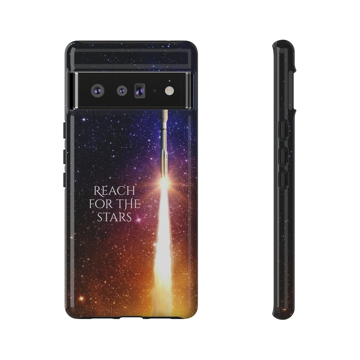 Reach for the stars: rocket illustrated phone case for iPhone, Samsung Galaxy and Pixel devices