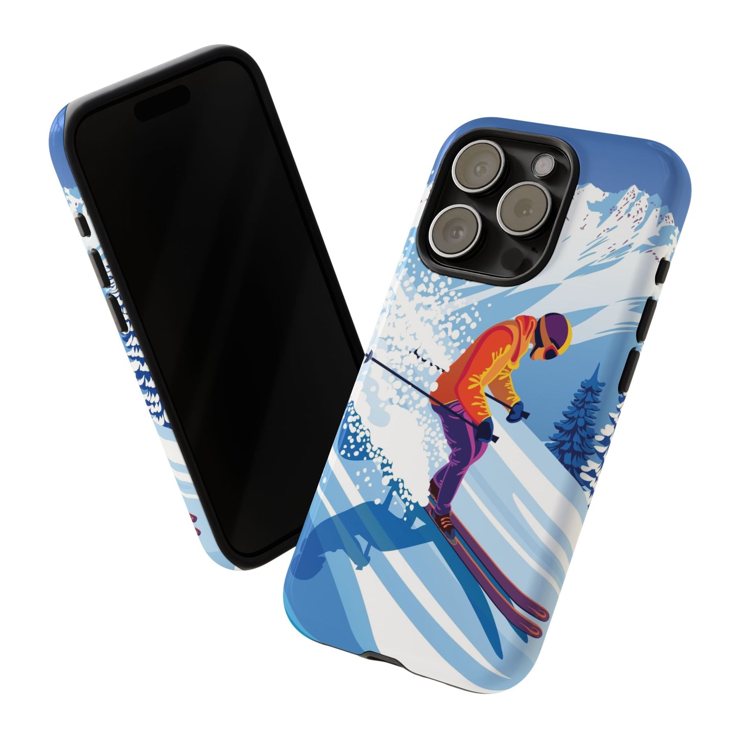 Glacier Rush: Ice Ski inspired phone case for iPhone, Samsung Galaxy and Google  Pixel devices