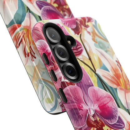 Hibiscus & Orchid Bloom Case: Floral Beauty for Your Samsung Galaxy S Series