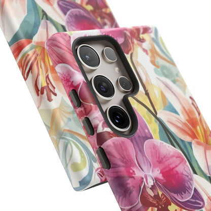 Hibiscus & Orchid Bloom Case: Floral Beauty for Your Samsung Galaxy S Series