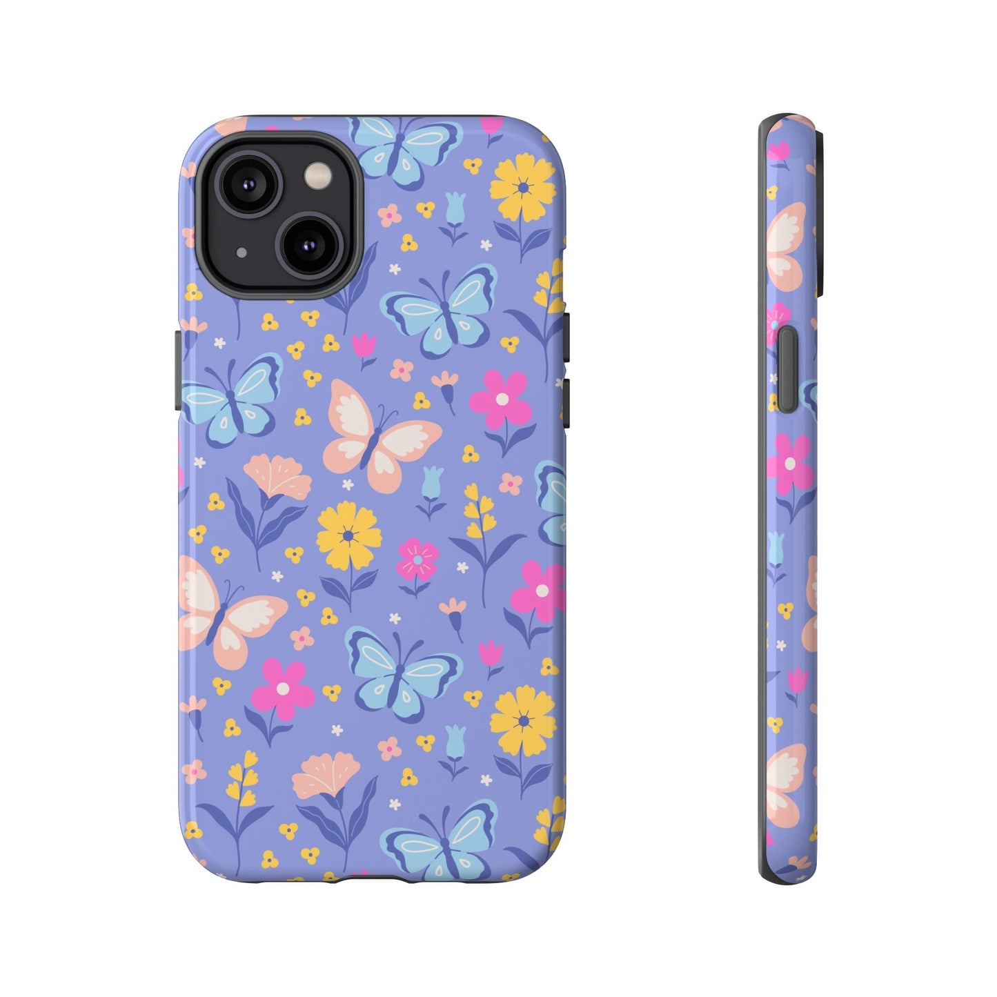 Lavender Butterflies: Tough Cases for iPhone, Samsung Galaxy and Google Pixel