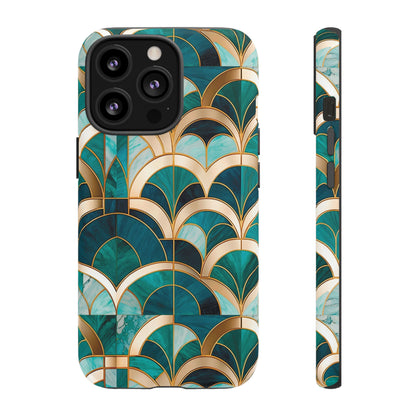 Emerald Deco: Vintage Plush Phone Case for iPhone, Samsung Galaxy and Google Pixel devices
