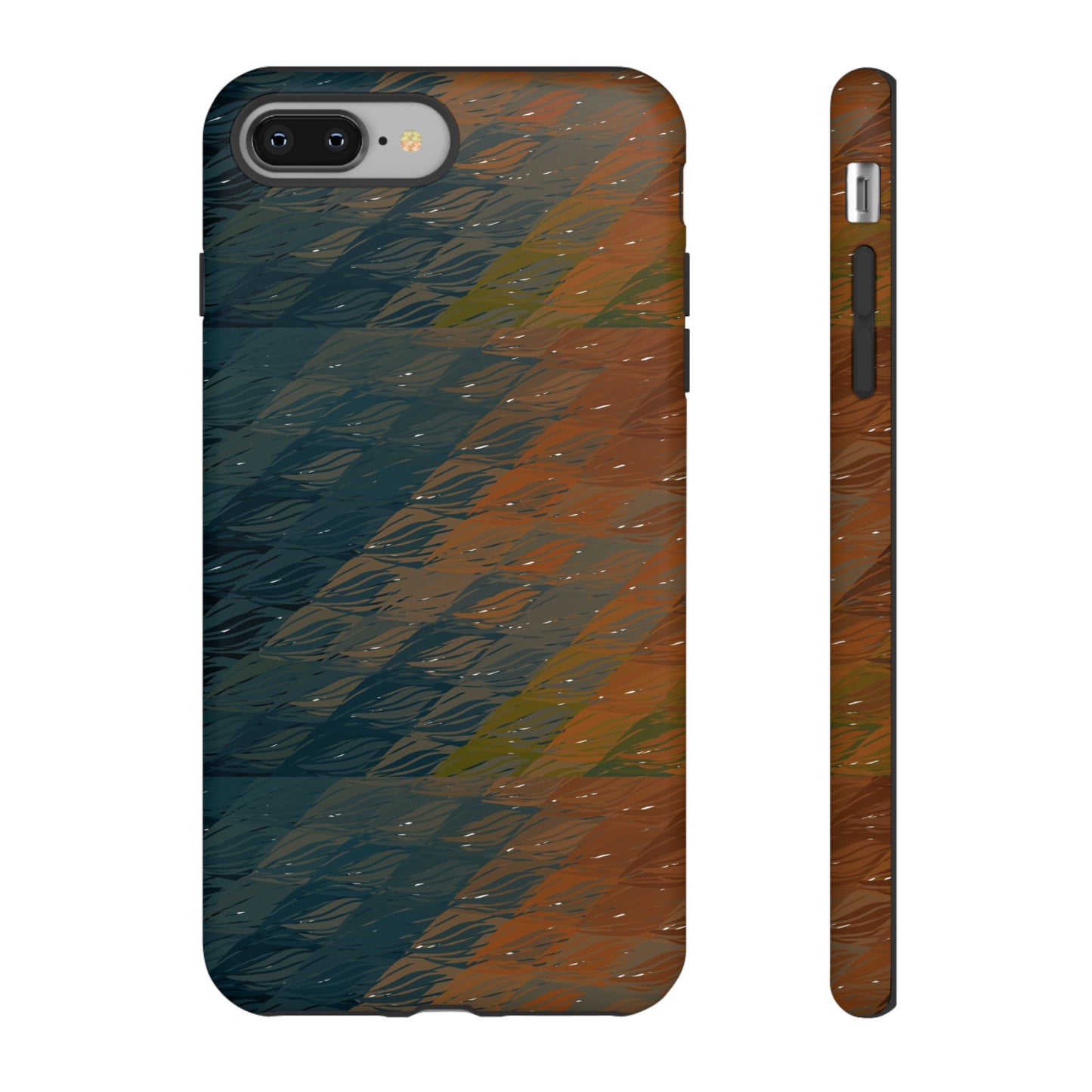 BRUE: Brown + Blue Geometric case for iPhone, Galaxy and Pixel