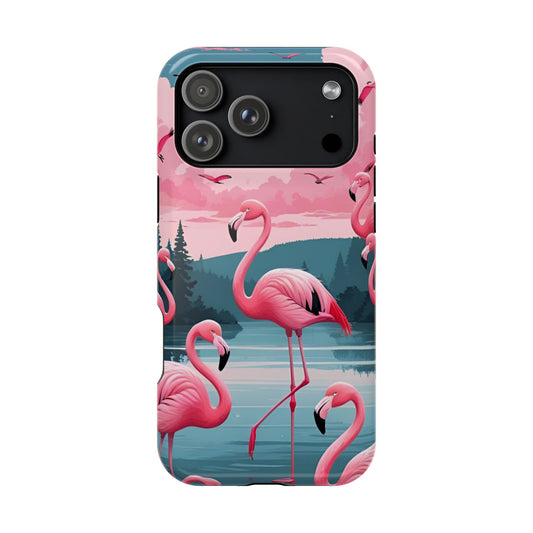 Velvet Skies Flamingo Case MagSafe phone case for Apple iPhone