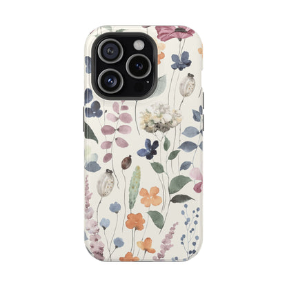 Floral prints phone case for iPhone (MagSafe version)