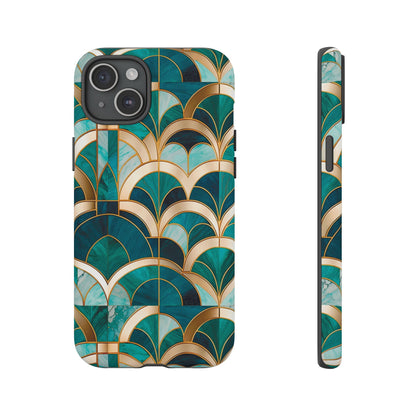 Emerald Deco: Vintage Plush Phone Case for iPhone, Samsung Galaxy and Google Pixel devices