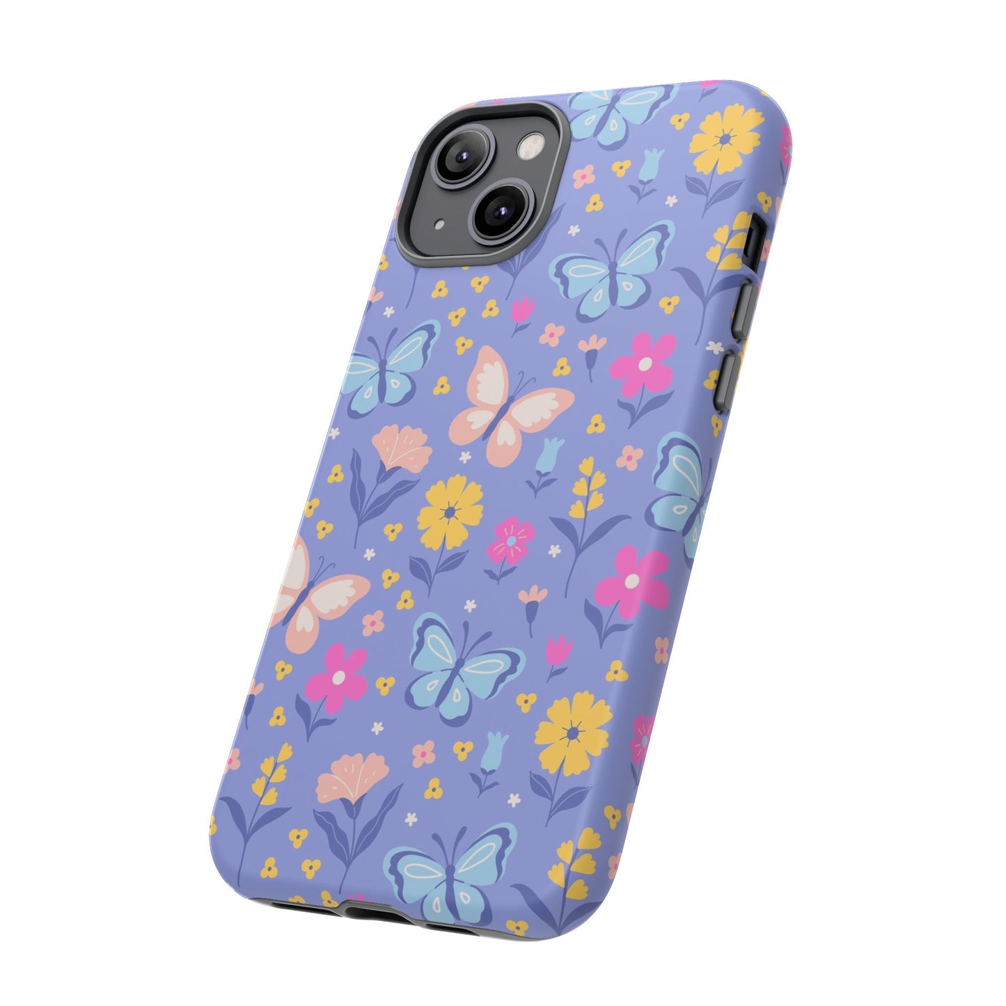 Lavender Butterflies: Tough Cases for iPhone, Samsung Galaxy and Google Pixel