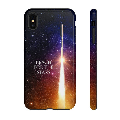 Reach for the stars: rocket illustrated phone case for iPhone, Samsung Galaxy and Pixel devices